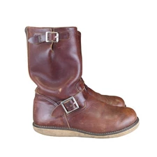 Red Wing Shoes 2970 Engineer Boots Men's 10.5D Brown Leather Motorcycle RARE
