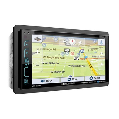 Soundstream VRN-65HXB SiriusXM Bluetooth GPS DVD Player Car Stereo 2 Double Din