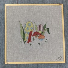 Colorful Funky MUSHROOMS Hand Painted Needlepoint Canvas 14  x 14  VIP 121