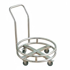 Stainless Steel Soup Container Transport Trolley Wheeled Stainless Steel Service
