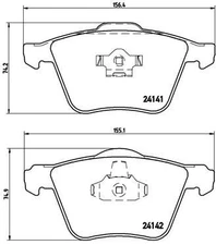 Brake Pad Set, disc brake BREMBO P86018
