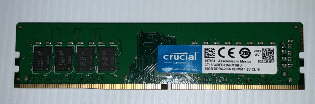 Crucial DDR4 SDRAM 16 GB Total Capacity Memory (RAM) for sale | eBay
