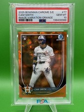 2025 Bowman Chrome Cam Smith Image Variation Orange Sapphire/25🔥PSA 10🔥POP 2