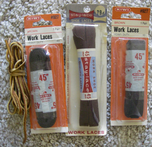 Heavy Duty Work Boots Shoe Laces Strings Outdoor Hiking Vintage 45" 27" Brown