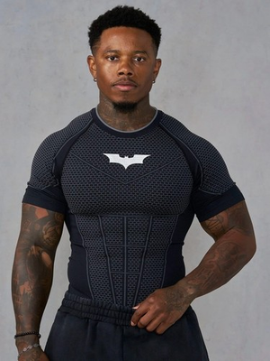 #ad YOUNGLA Collaboration Batman New Men#x27;s T Shirt Suitable for Joggers Fitness $28.55