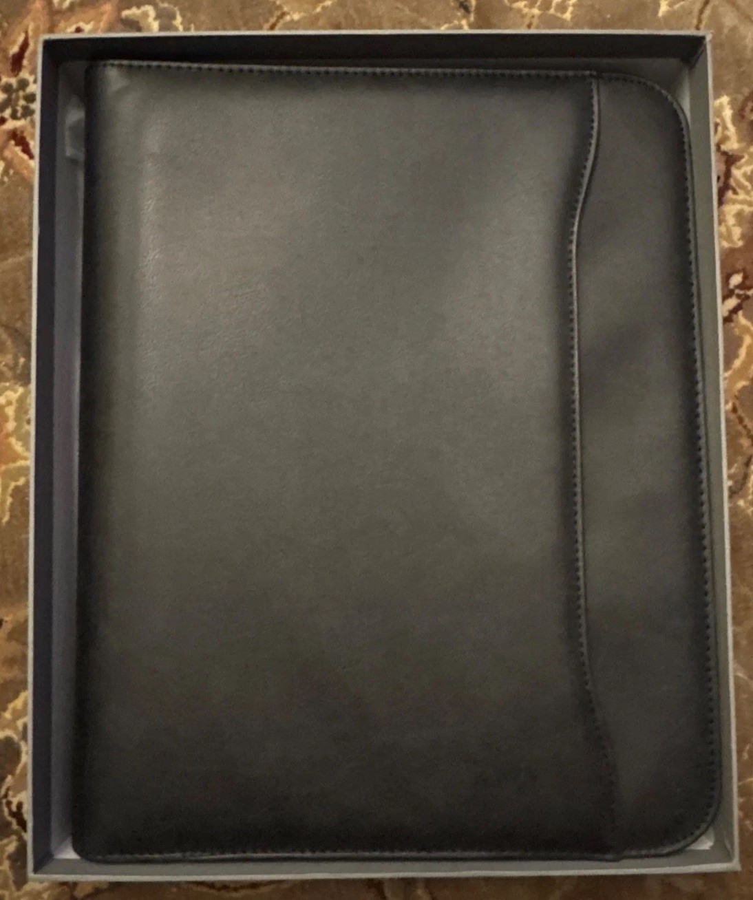 Forevermore Portfolios Padfolio Binder Black, Black Zippered