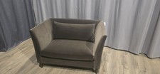 Habitat Hawley Velvet Cuddle Chair - Brown
