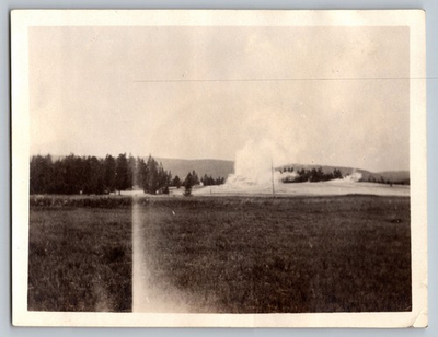 #ad E50 Yellowstone National Park Old Faithful Geyser c1920 Snapshot Vintage Photo $9.99
