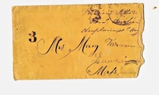 CHAPLAIN 40TH MASSACHUSETTS,EDWARD C BARKER,DUE 3,WASHINGTON D.C. TO MARY VARNUM