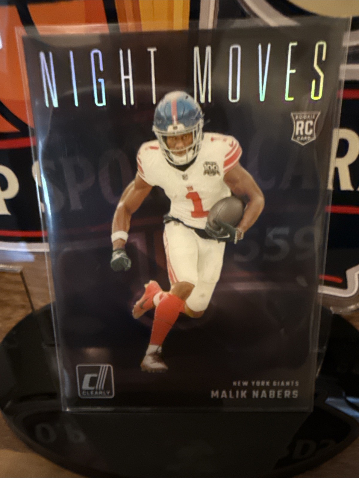 Malik Nabers 2024 Panini Clearly Donruss Night Moves #9 Rookie SSP CASE HIT