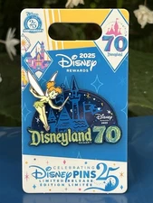 2025 Disneyland 70th Anniversary Tinker Bell Disney Visa Card Exclusive Pin LR