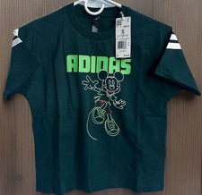 ADIDAS Mickey Mouse Shirt/ Short Set Unisex Kids Small, Aurora Ivy Off White