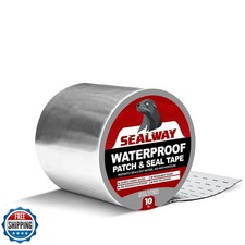 Silver RV Roof Sealant Tape, 4" x 10' Waterproof Repair Seal Tape