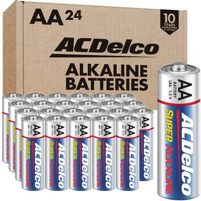 ACDelco 24-Count Double AA Batteries, Maximum Power Super - 24 Count, Blue 