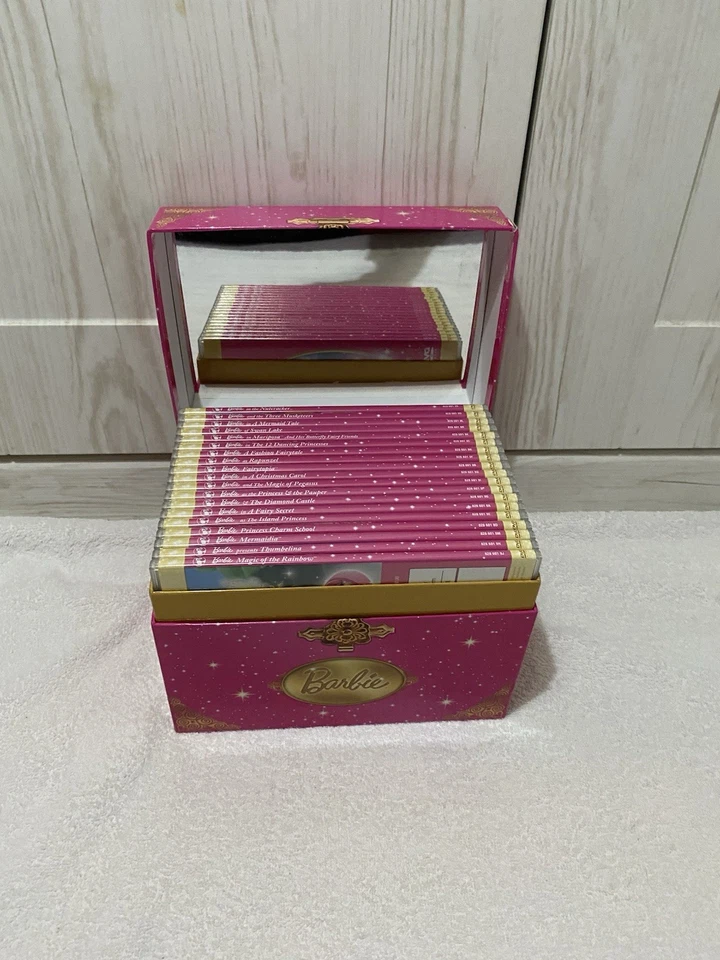 Barbie Movie Film Collection DVD Box Set  Jewellery Box and Mirror  COMPLETE - Image 2 of 4
