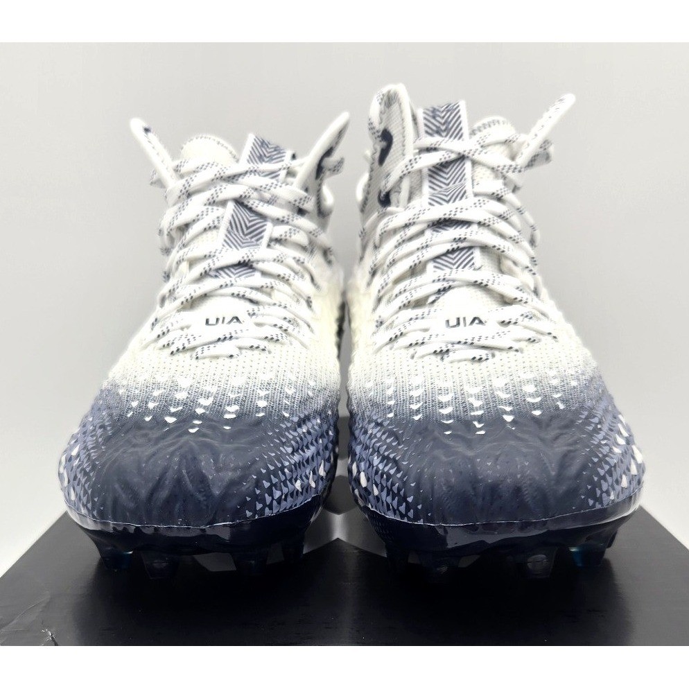 Under Armour Men's UA Spotlight Clone 3.0 MC Football Cleats White/Navy 11.5 thumbnail 4