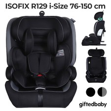 GiftedBaby HC02S Seggiolino Auto ISOFIX 76–150cm ECE R129 i-Size, Lavabile