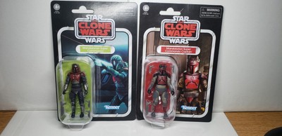 Star Wars TVC Mandalorian Commando Captain/ Commando 3.75 Action Figure Lot