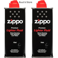 2 x 125ml Original Zippo Lighter Fuel Fluid Genuine Zippo Premium Lighter Fuel