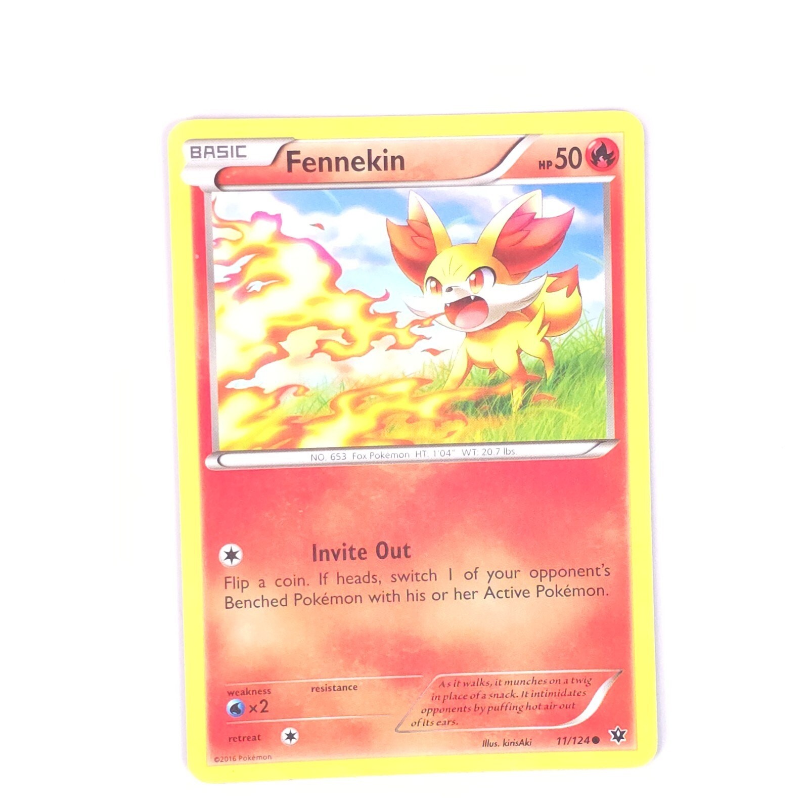 Fennekin 11/124 Pokemon XY - Fates Collide Common NM