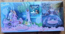 Super Rare Barbie Giftset - Swan Lake Odette & Enchanted Forest Playset - 2003 
