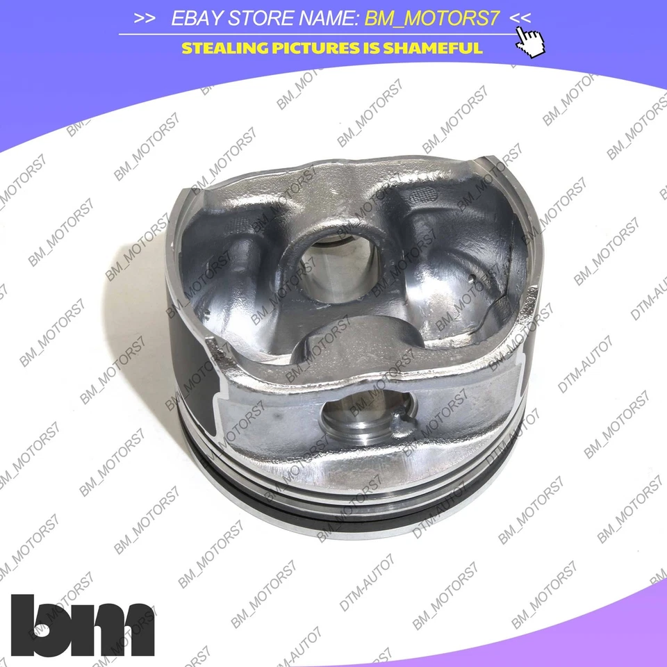 Juego de 4 pistones y anillos de motor 81 mm STD para VW Jetta Beetle Golf GTI Audi A4 1.8T Foto 3 de 4