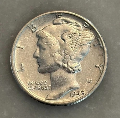 1945-P Mercury Dime - XF - Extremely Fine - 90% Silver