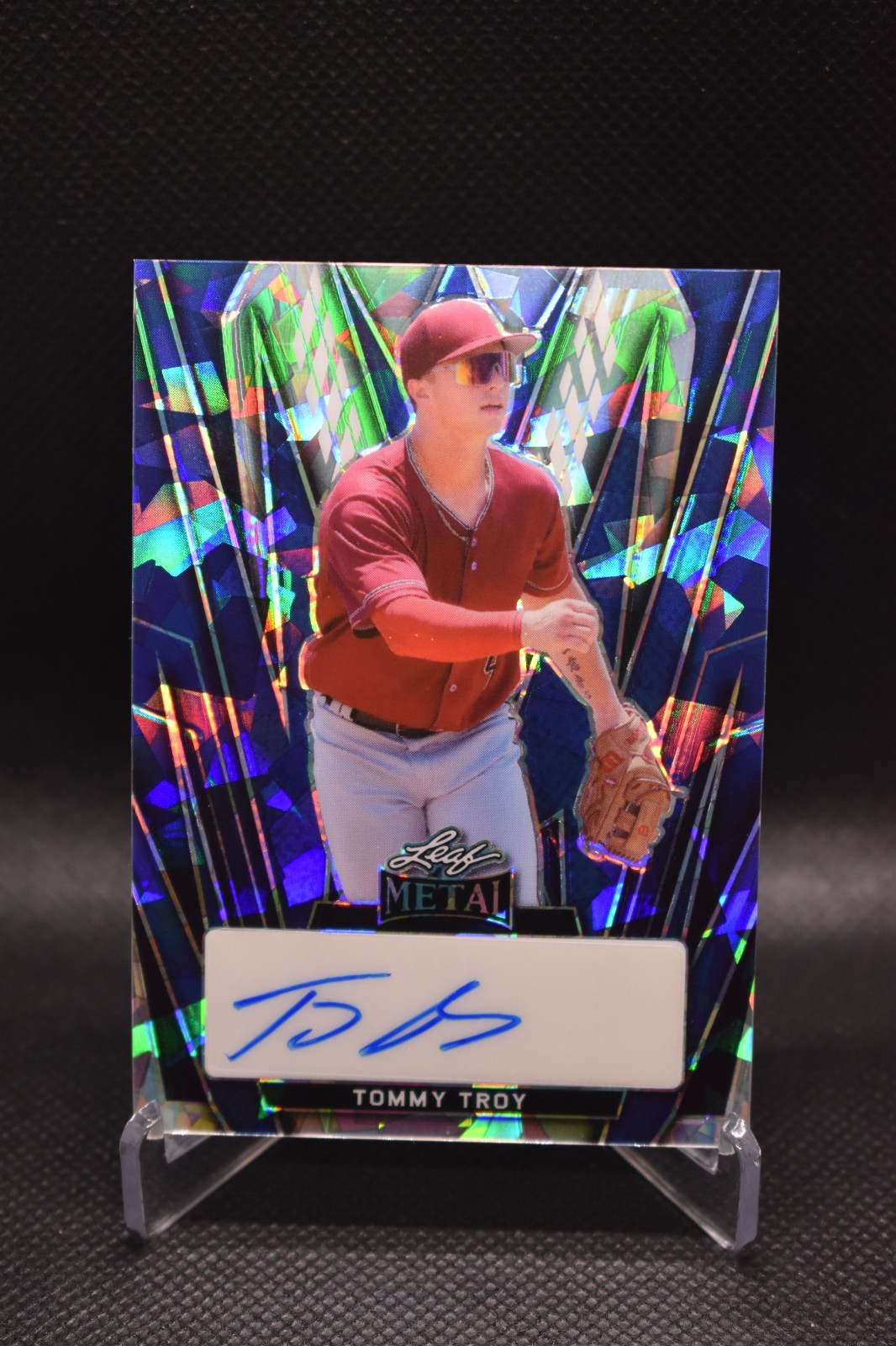 Tommy Troy Auto /12 2024 Leaf Metal Blue Crystal Arizona Diamondbacks #BA-TT1
