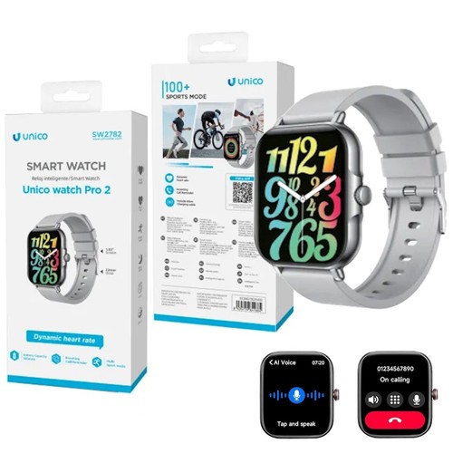 UNICO SMARTWATCH PRO2 SW2782 FUNZIONE CHIAMATE BT SILVER 1.83" LED CARDIO - Foto 1 di 4