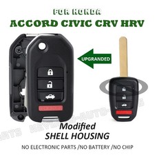 For Honda Accord Civic Cr-v Hr-v 2014-2021 Modified Flip Remote Key Shell Case