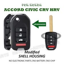 for Honda Accord Civic CR-V HR-V 2014-2021 Modified Flip Remote Key Shell Case