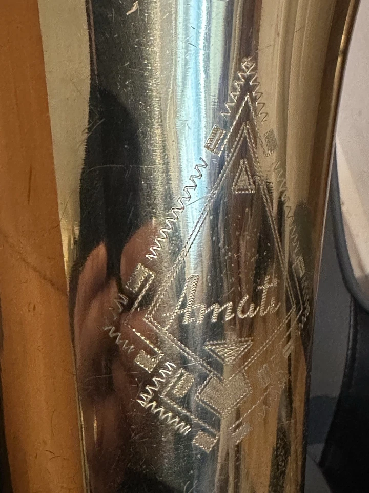 Cuerno tenor vintage de eufonio ovalado con válvula giratoria Amati + estuche y boquilla COMO ESTÁ Foto 4 de 4
