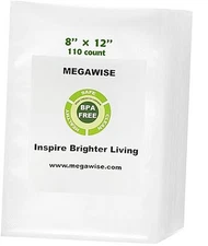  Vacuum Sealer Bags (8''x 12''-110pcs) for Food Freshness Preservation, BPA 