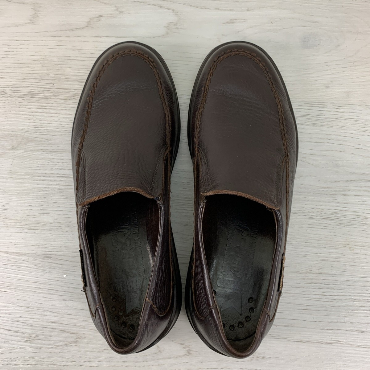Mephisto Air Jet‎ Leather Brown Slip On Loafers Comfort Walking Shoes Mens US 10 Mephisto Air Jet Leather Loafer Shoes Men main image 4