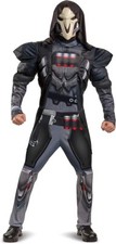 Disguise Men's Overwatch Reaper Muscle Adult Costume Dress Up Halloween XL NEW