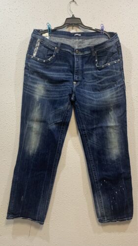 Parish Nation Denim Blue Jeans Size 42x33 Baggy Straight Hip Hop Y2K