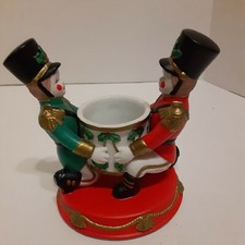 Partylite Toy Soldiers With Drum Christmas Votive Candle Holder Ceramic