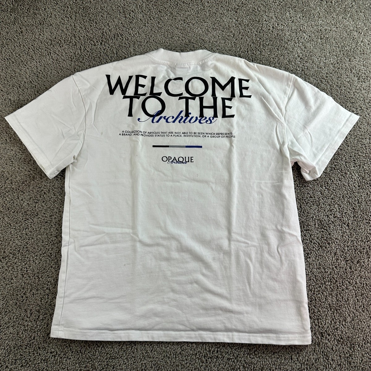 Opaque Shirt Mens XL White Welcome To The Archives Short Sleeve