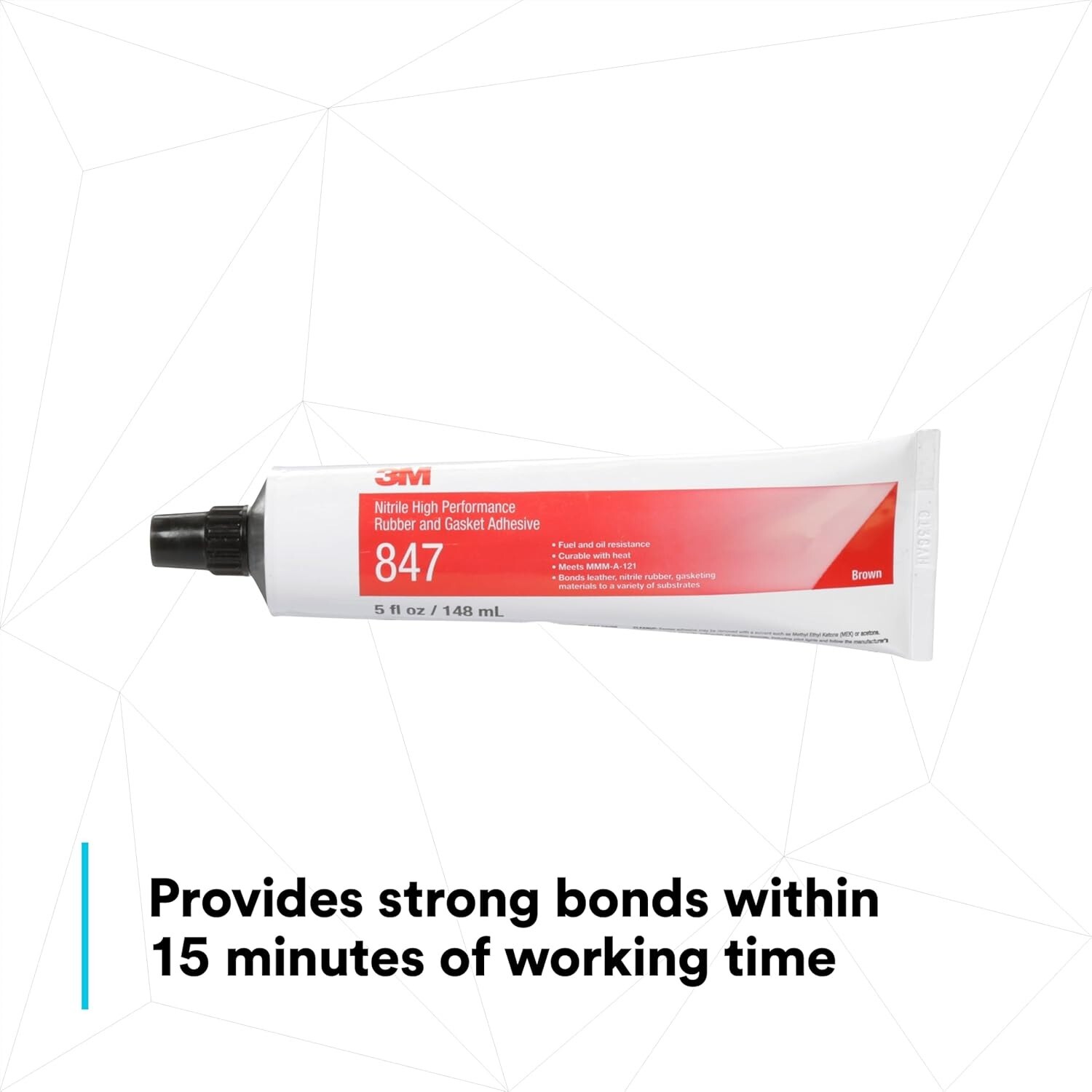 3M 847 Nitrile High Performance Rubber and Gasket Adhesive, Brown