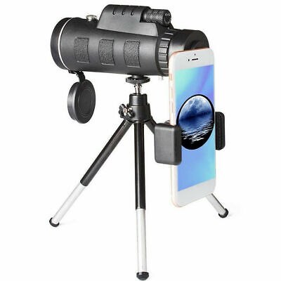 40X60 HD Monocular Telescope Starscope Scenery Camera Zoom Lense W/ Phone Tripod 