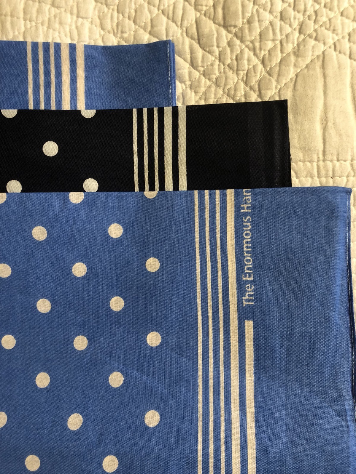 Enormous Cotton Handkerchief Men’s Spotted Hankies Set Of 3 eBay