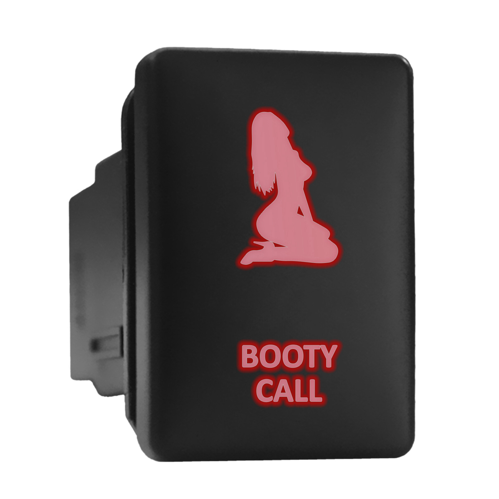 Red Backlit Booty Call Push Button Switch 1.28