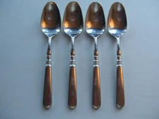 Yamazaki OLD DENMARK Set of 4 Place / Oval Soup Spoons Stainless Flatware