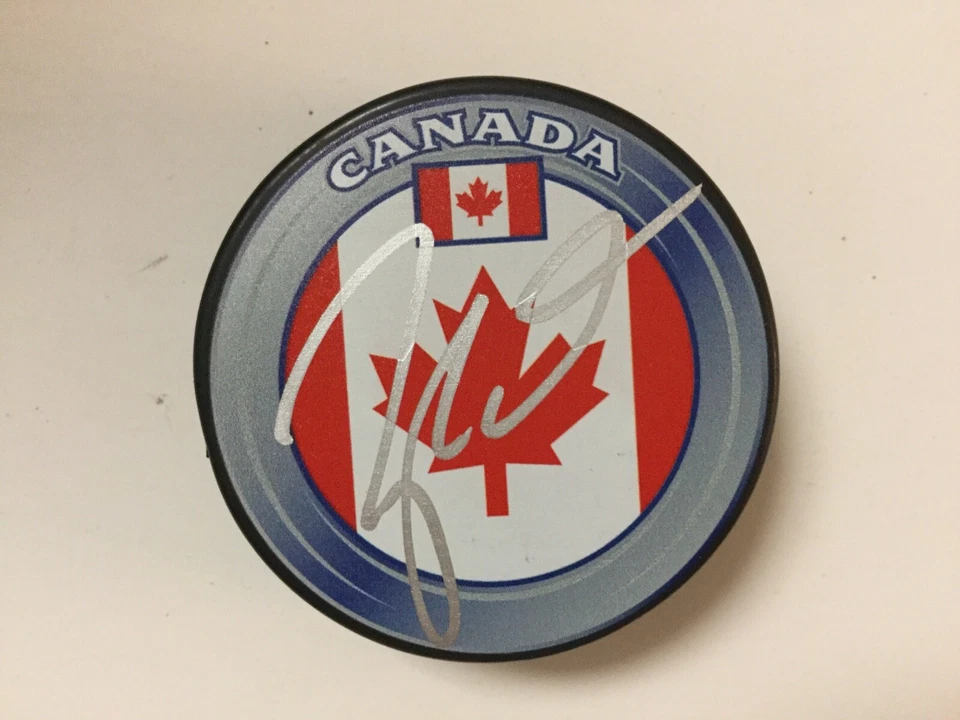 Taylor Hall Signed Autographed Team Canada Hockey Puck PSA DNA COA Go Devils a - Image 3 of 3