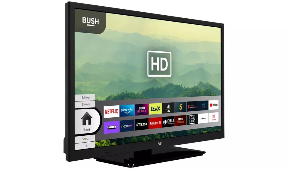 Bush 24 Inch Smart TV HD Ready ELED HDR TV With Combi Built in DVD