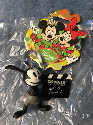 RARE DISNEY SKETCHBOOK OSWALD THE LUCKY RABBIT W/ CLAPPER ORNAMENT