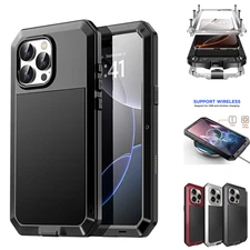 For iPhone 16 15 14 13 12 11 Pro Max 16 Plus Case Aluminum Hard Shockproof Cover