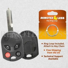 Keyless Entry Remote Car Key Fob Shell Case Cover for Ford OUCD6000022 4 Button