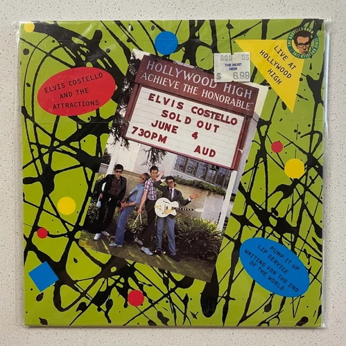 ELVIS COSTELLO AND THE ATTRACTIONS - LIVE AT HOLLYWOOD HIGH - 7"/45 - NEW SEALED