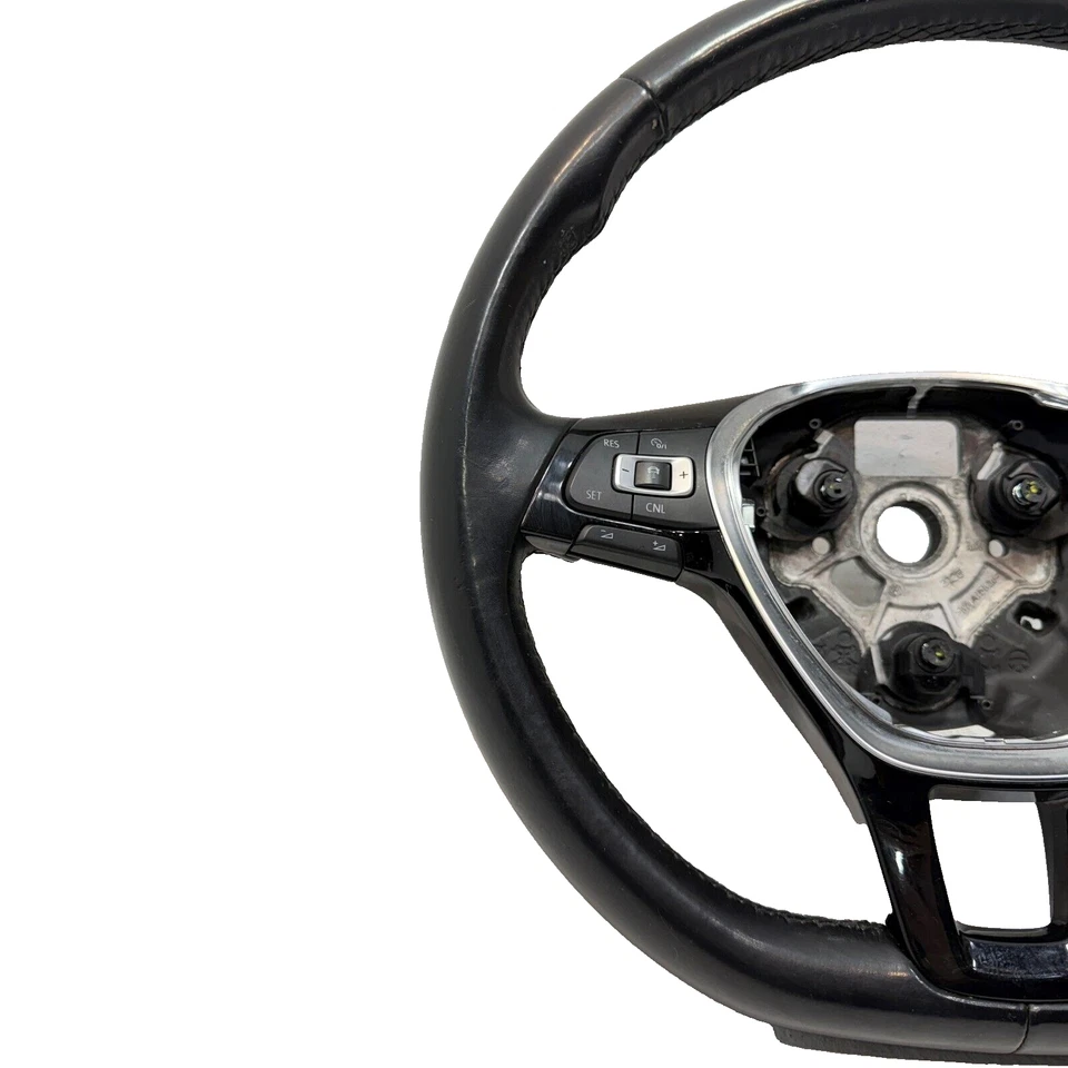 Volante de cuero Passat Volkswagen con interruptores OEM 2017-2019 Foto 2 de 4